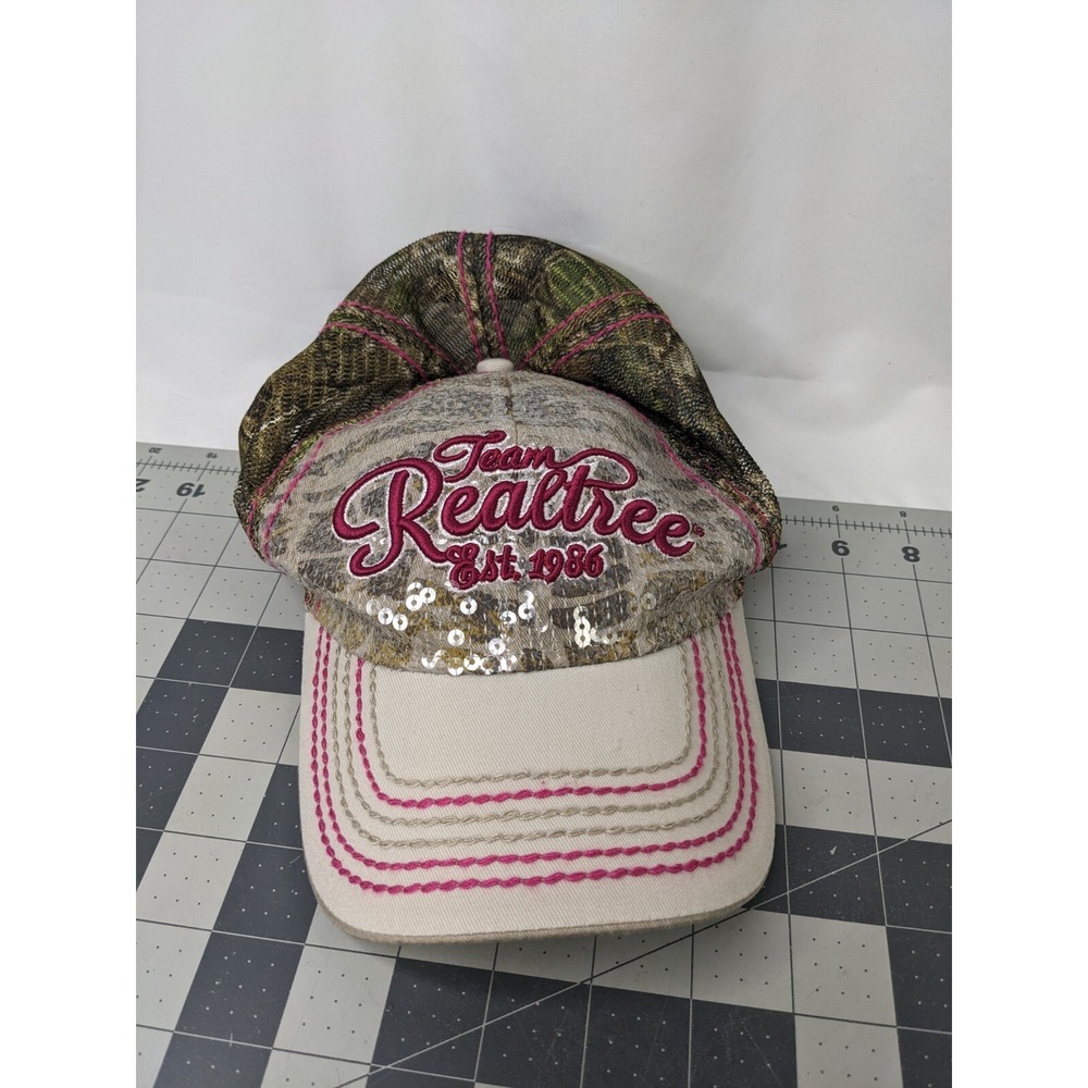 Team Realtree Womens Signatures Camo Cap Hat‎